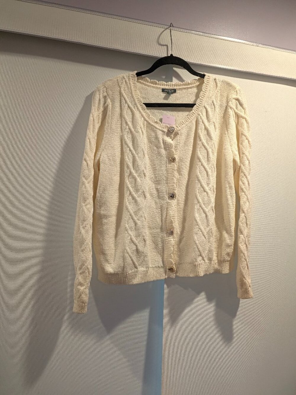Wild Fable Cream Cable Knit Cardigan